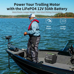 OKMO 12V 50Ah Trolling Motor LiFePO4 Lithium Battery