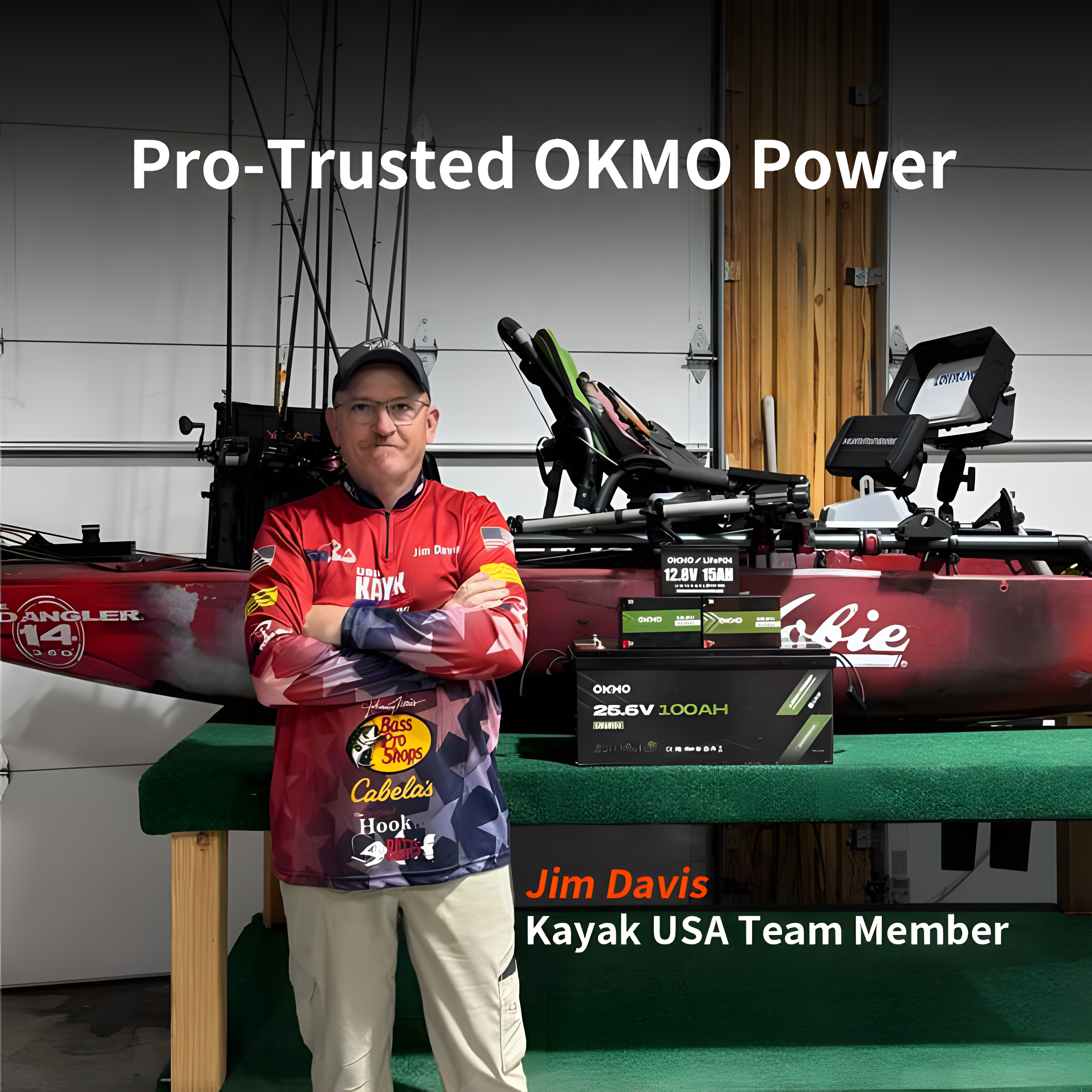 OKMO 12V 15Ah LiFePO4 Lithium Battery 4000+ Deep Cycles for Kayak Fish Finder