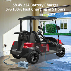 OKMO 48V 100Ah Bluetooth Lithium Battery with Charger for Golf Cart and Off-Grid