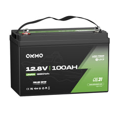 OKMO 12V 100Ah TM LifePo4 Lithium Battery for Marine Trolling Motor Battery