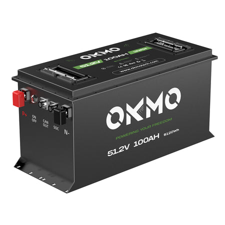 OKMO 48V 100Ah Bluetooth Lithium Battery for Golf Cart and Off-Grid