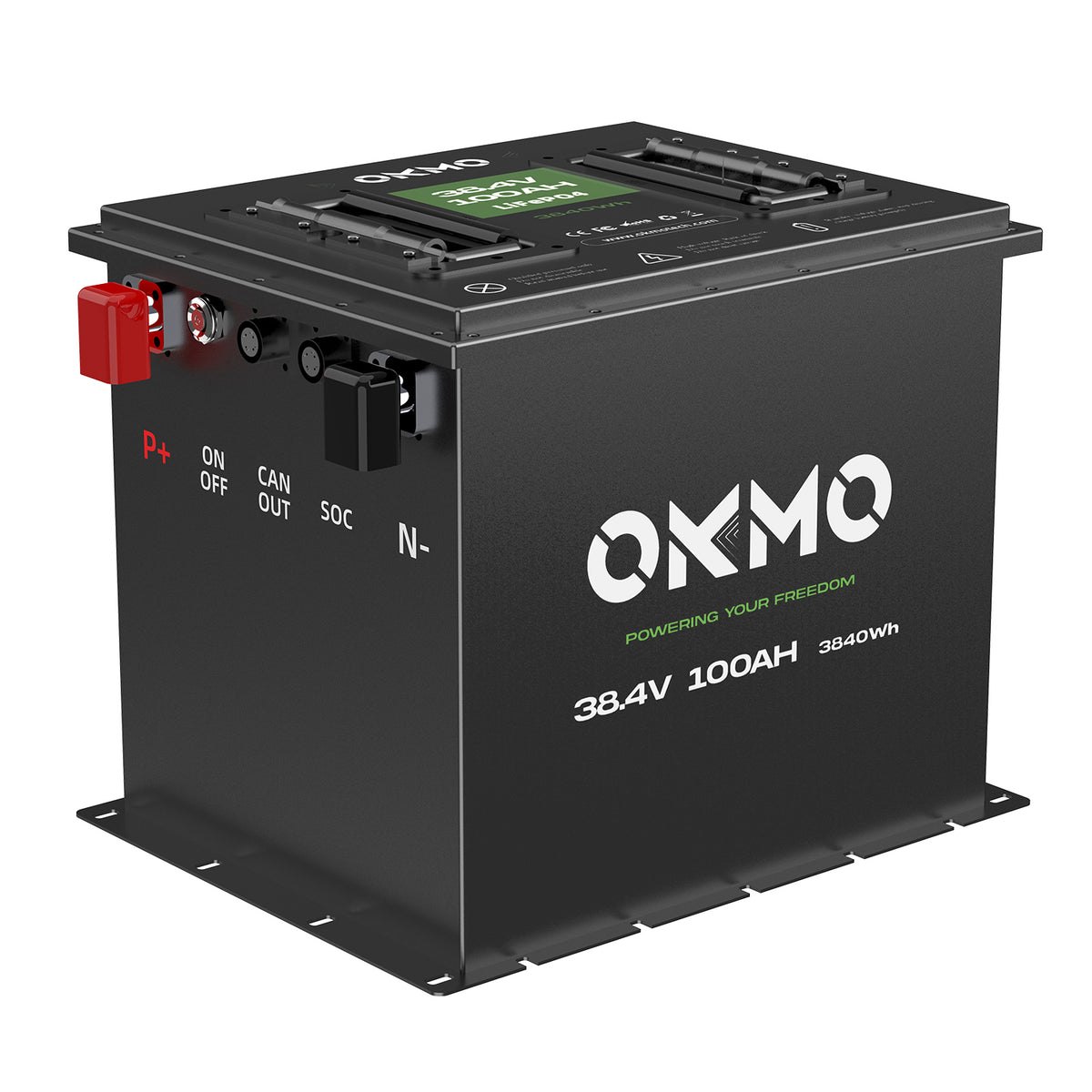 OKMO 36V 100Ah Bluetooth Lithium Battery for Golf Cart and Marine Electric Boat Battery