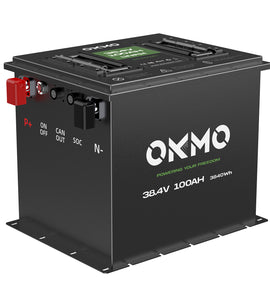 OKMO 36V 100Ah Bluetooth Lithium Battery for Golf Cart and Marine Electric Boat Battery