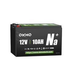 OKMO Sodium-Ion Battery 12V 10A, Rechargeable Na-Ion Battery, Lightweight & Safe Energy Storage