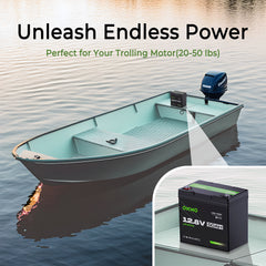 OKMO 12V 50Ah Trolling Motor LiFePO4 Lithium Battery