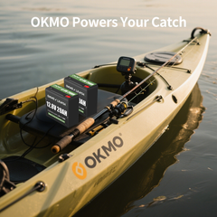 OKMO 12V 20Ah LiFePO4 Lithium Battery 4000+ Deep Cycles for UPS Kayak Fish Finder