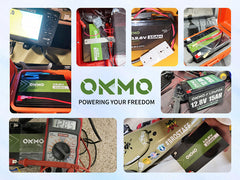 OKMO 12V 15Ah LiFePO4 Lithium Battery 4000+ Deep Cycles for Kayak Fish Finder