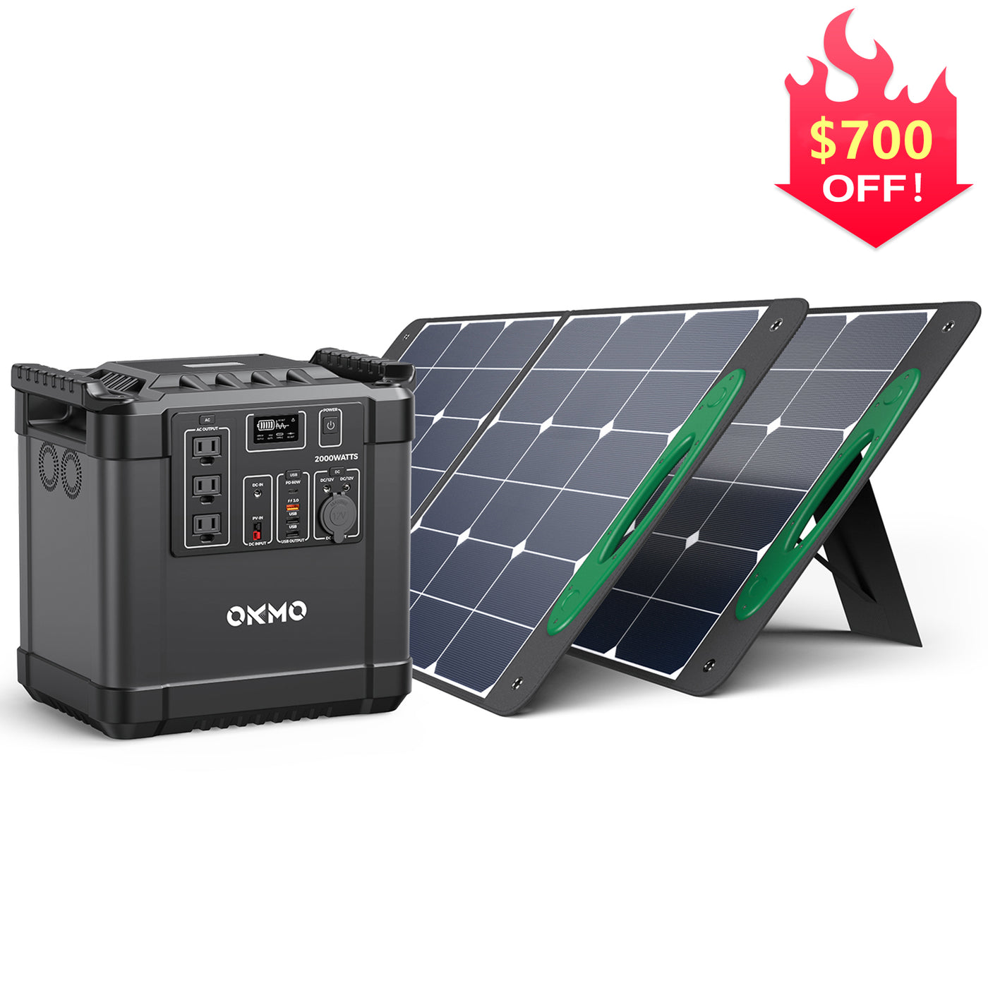 OKMO Solar Generator 2000W SG2000P (OKMO G2000 + 2 x OS100)